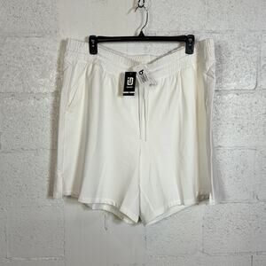 ID Ideology Plus Size Comfort Flow High Rise Shorts Bright White 4X